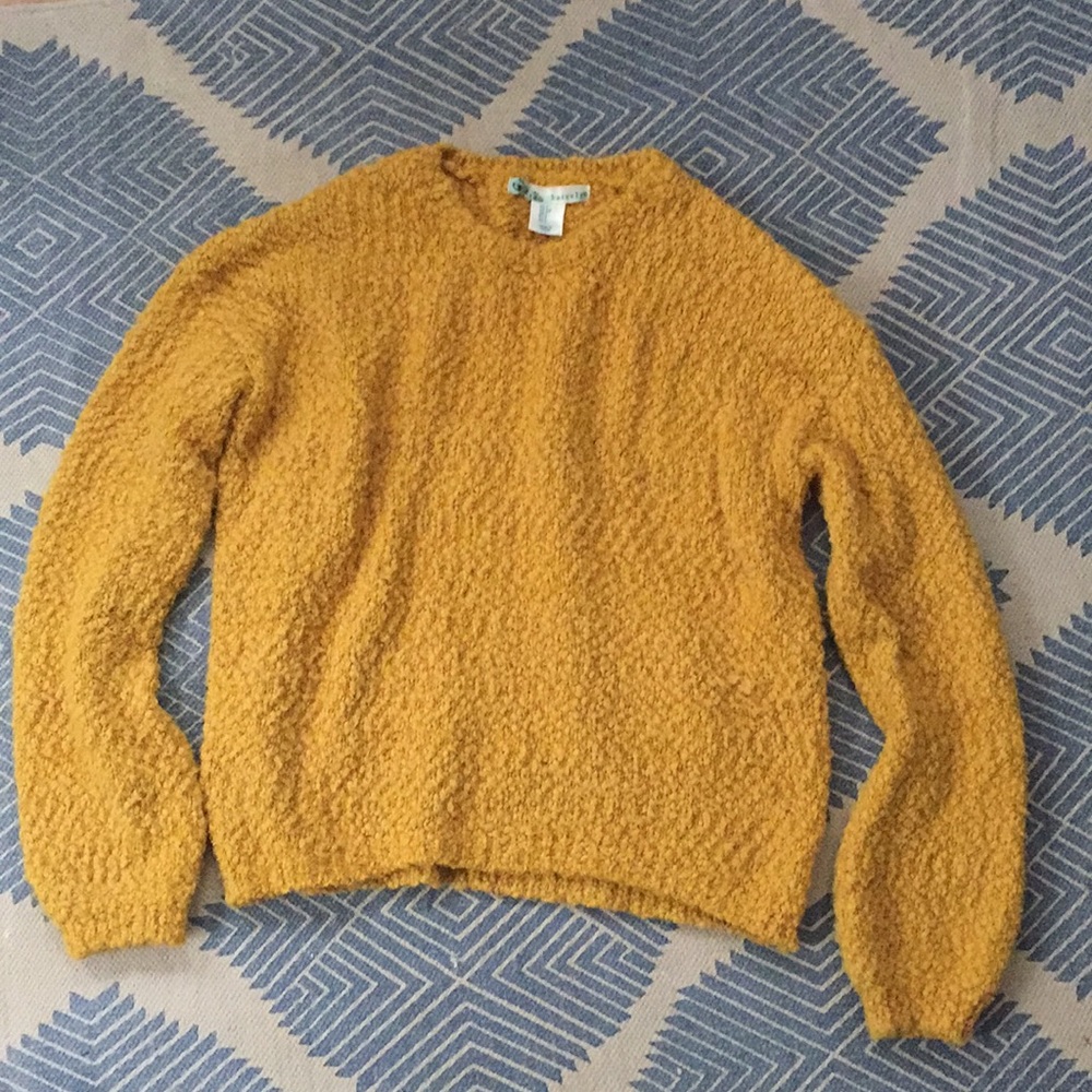 Yellow Chunky Knit Sweater